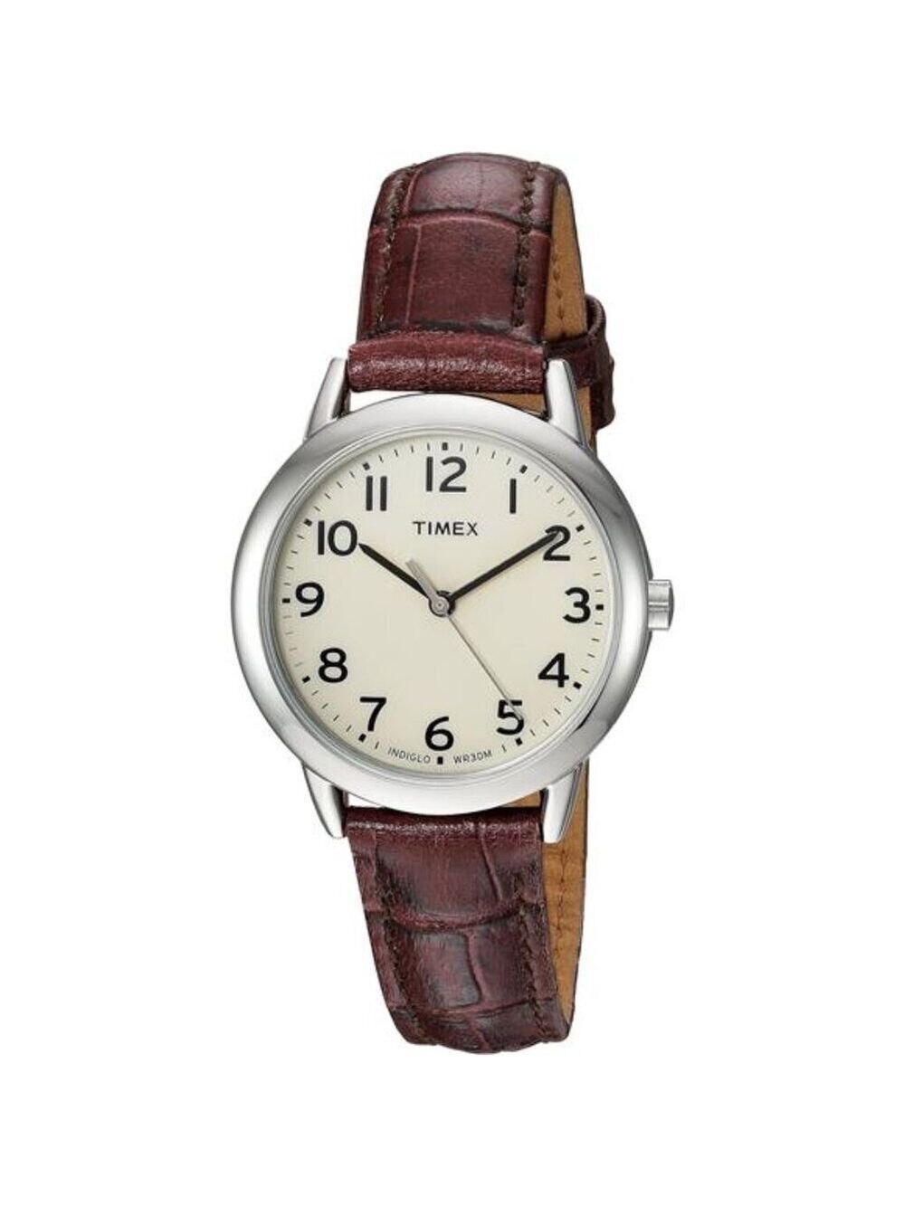 Timex Womens Easy Reader Watch Leather Strap Indiglo Light Water Resistant